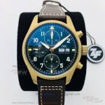 ZF Replica IWC Pilot'S Watch Chronograph Spitfire Bronze Case Green Dial 41 MM 7750 Automatic IW387902